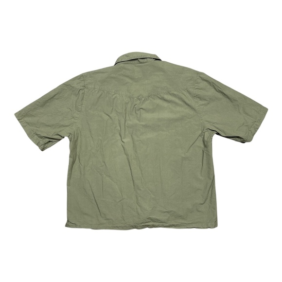 Officine Generale Eren Green Cotton Oversized S/S Button Shirt Mens 2XL - Picture 2 of 8